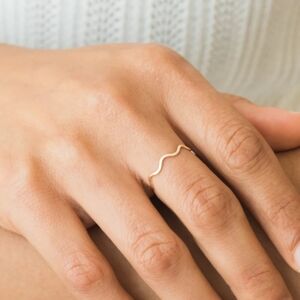 Dainty 14k Gold Plated Stacking Ring